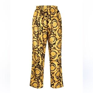 Versace Barocco-print silk “pajama” pants